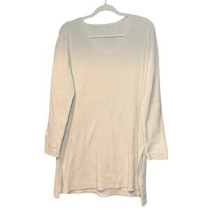Eileen Fisher Cream Organic Cotton Tunic Top